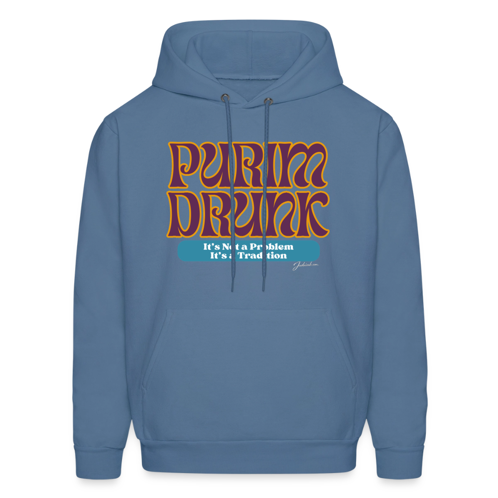 Purim Drunk Men's Hoodie - denim blue
