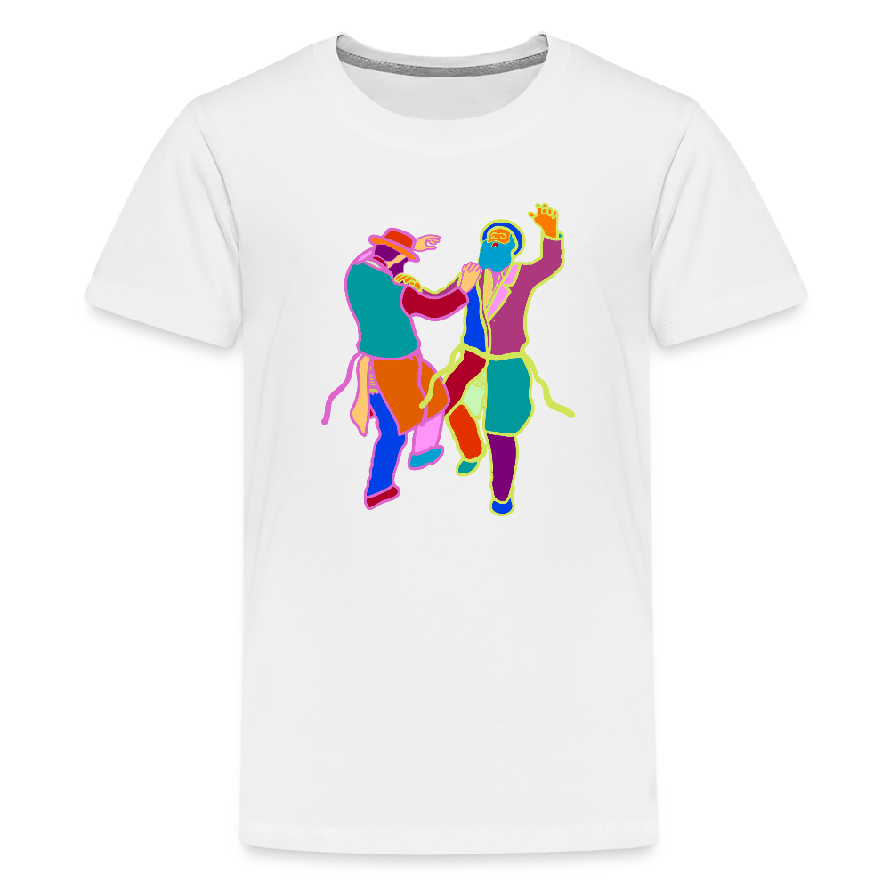 Colorful Dancing Rabbis Kids' Premium T-Shirt - white