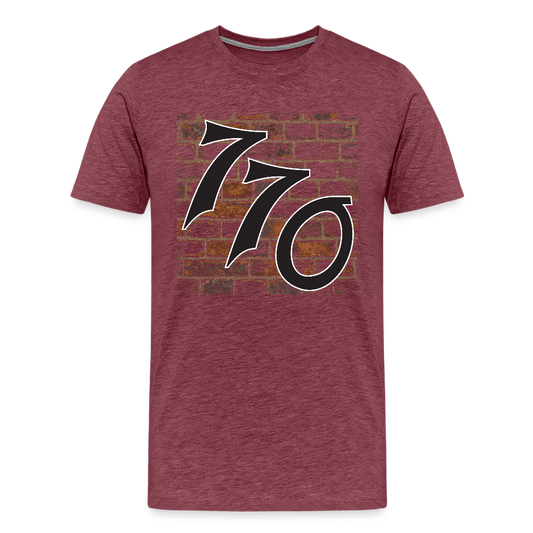 770 Brick Wall Men's Premium T-Shirt - heather burgundy