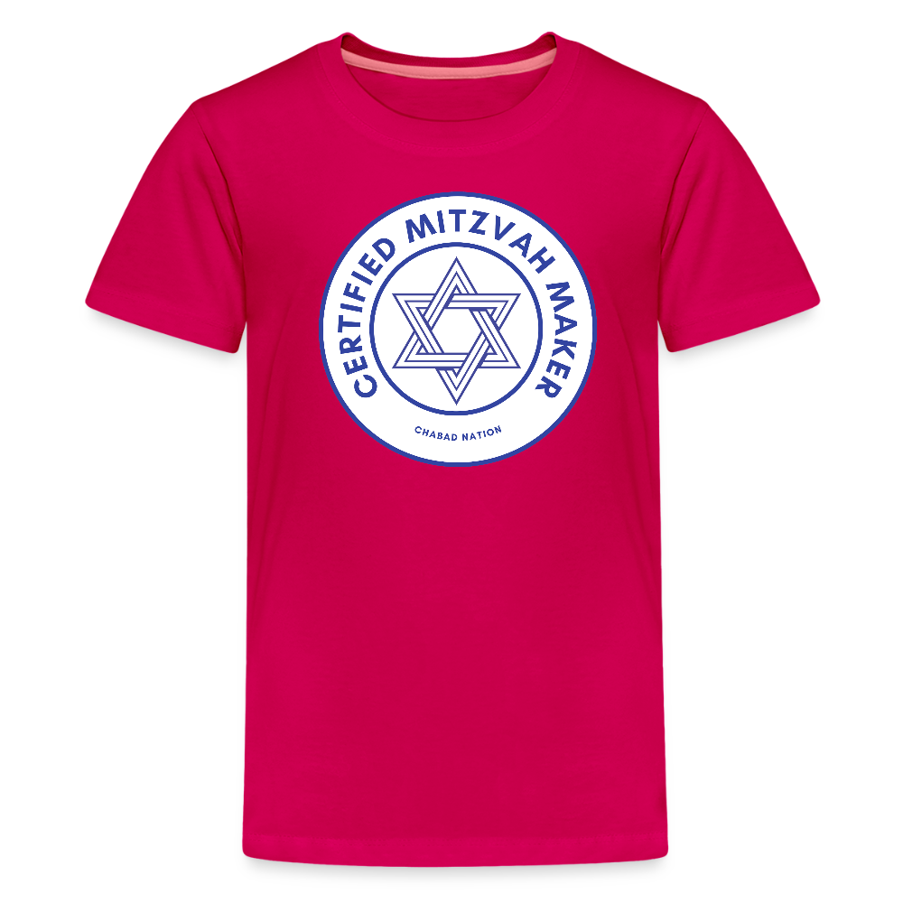Certified Mitzvah Maker Kids' Premium T-Shirt - dark pink