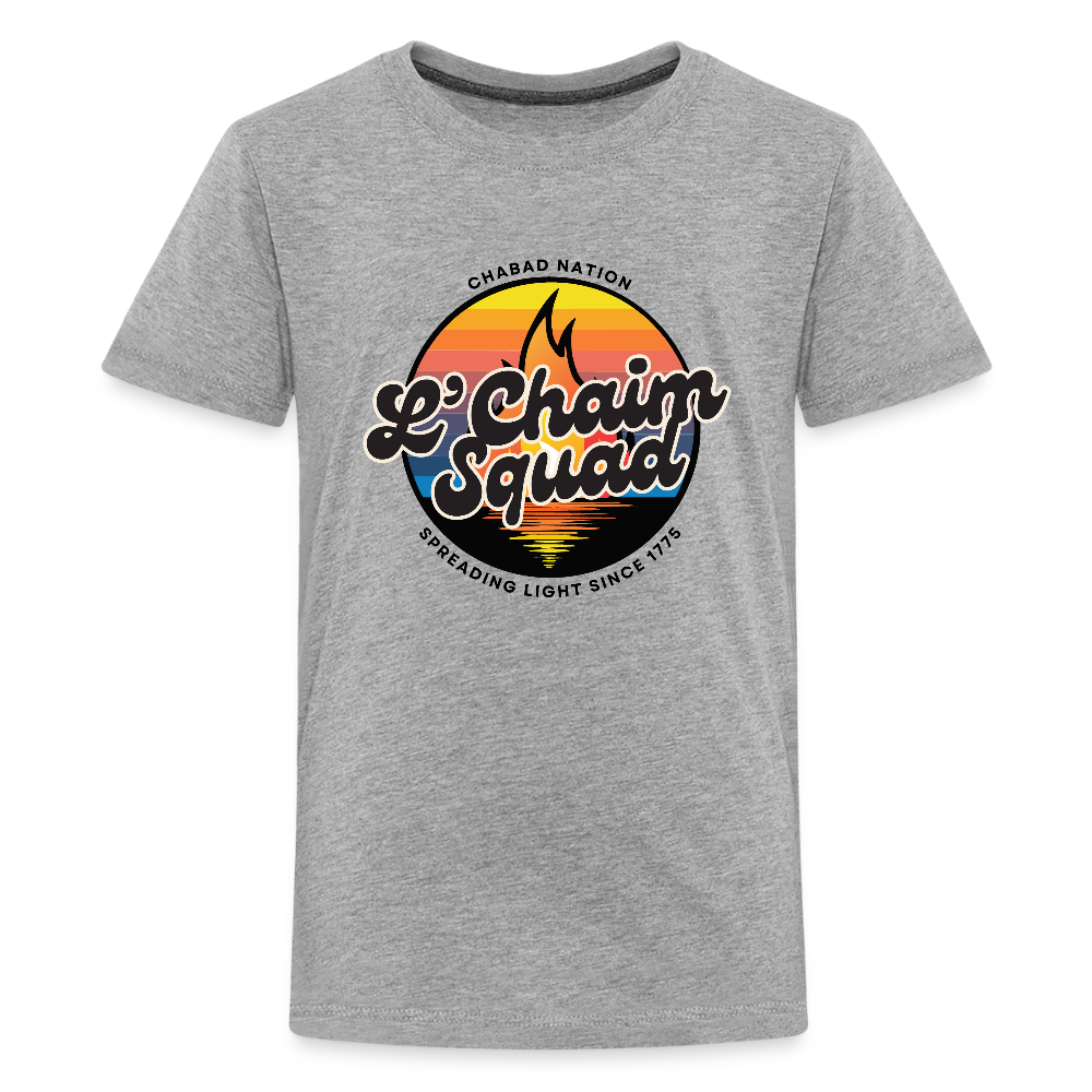 L’Chaim Squad – Spreading Light Kids' Premium T-Shirt - heather gray