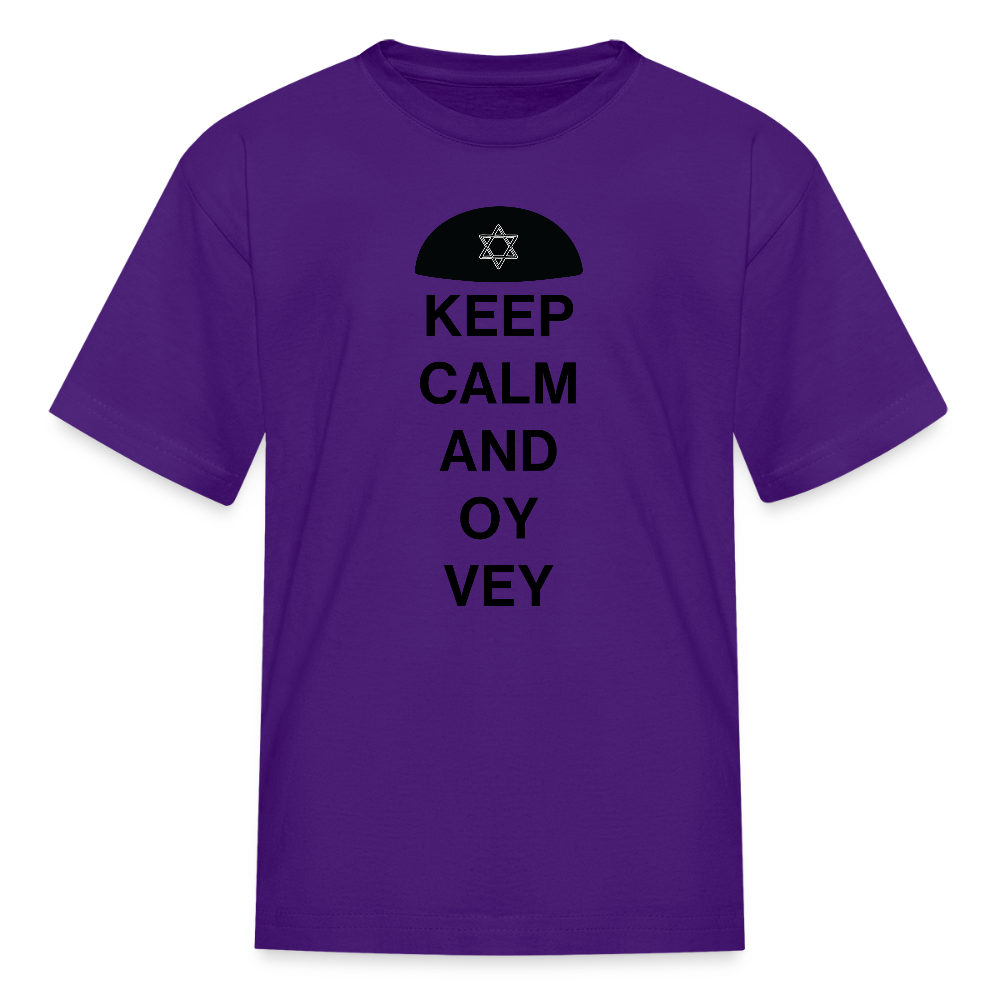 Keep Calm and Oy Vey Kids' T-Shirt - purple