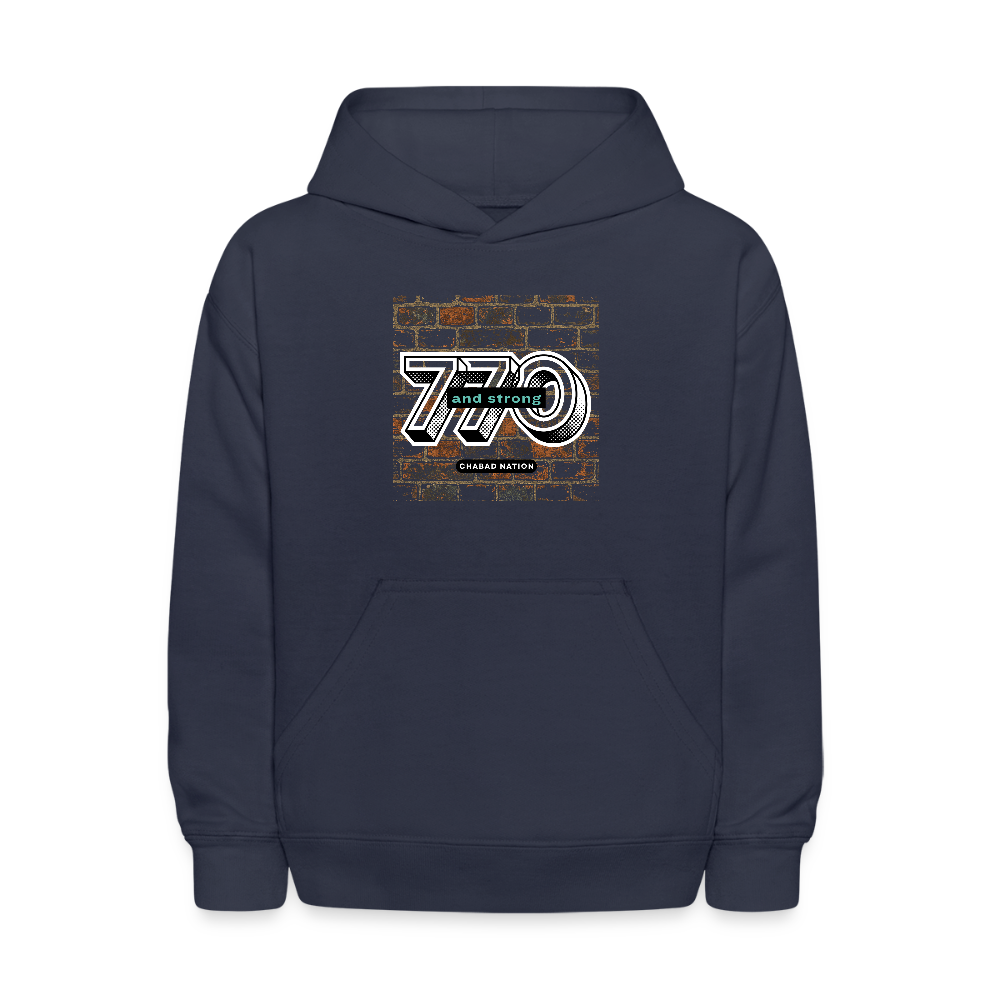 770 And Strong Kids' Hoodie - navy