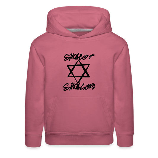 Shabbat Shalom Graffiti Star Kids‘ Premium Hoodie - mauve