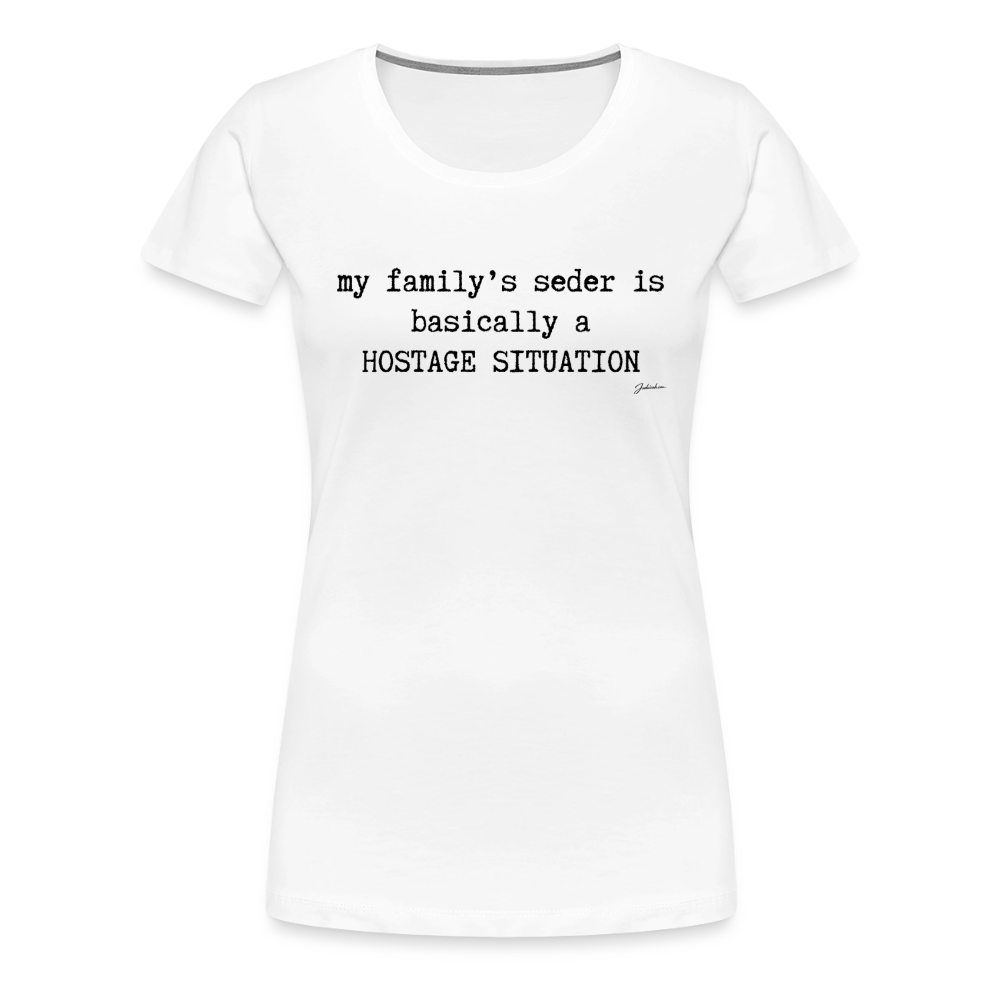 Seder Hostage Women’s Premium T-Shirt - white
