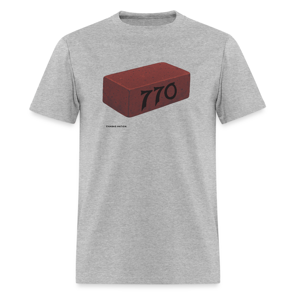 770 Solid Brick Men's T-Shirt | GILDAN 5000 - heather gray
