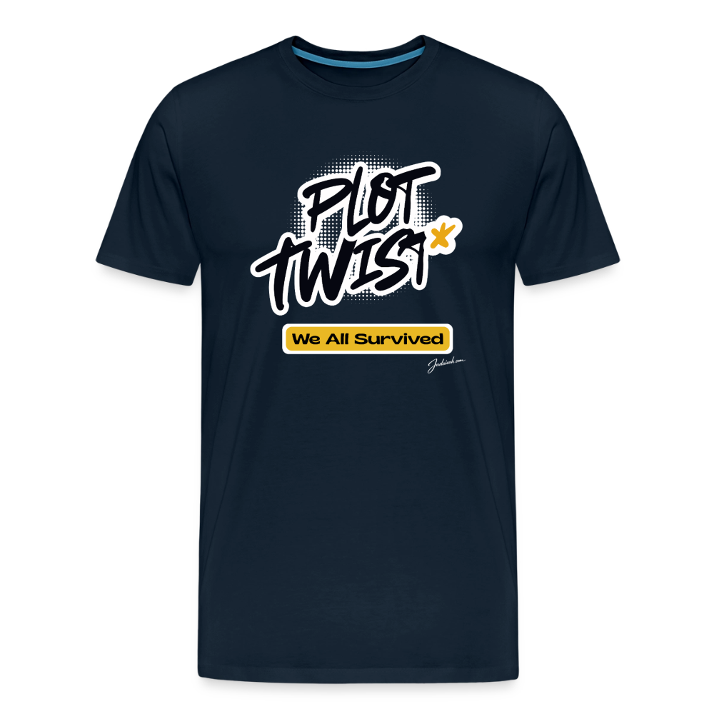Plot Twist Men's Premium T-Shirt - deep navy