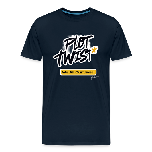 Plot Twist Men's Premium T-Shirt - deep navy