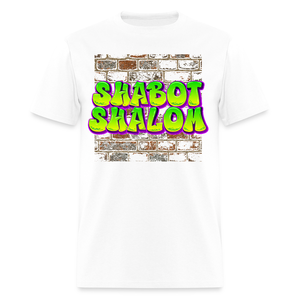 Shabot Shalom Brick 770 Graffiti Men's T-Shirt | GILDAN 5000 - white