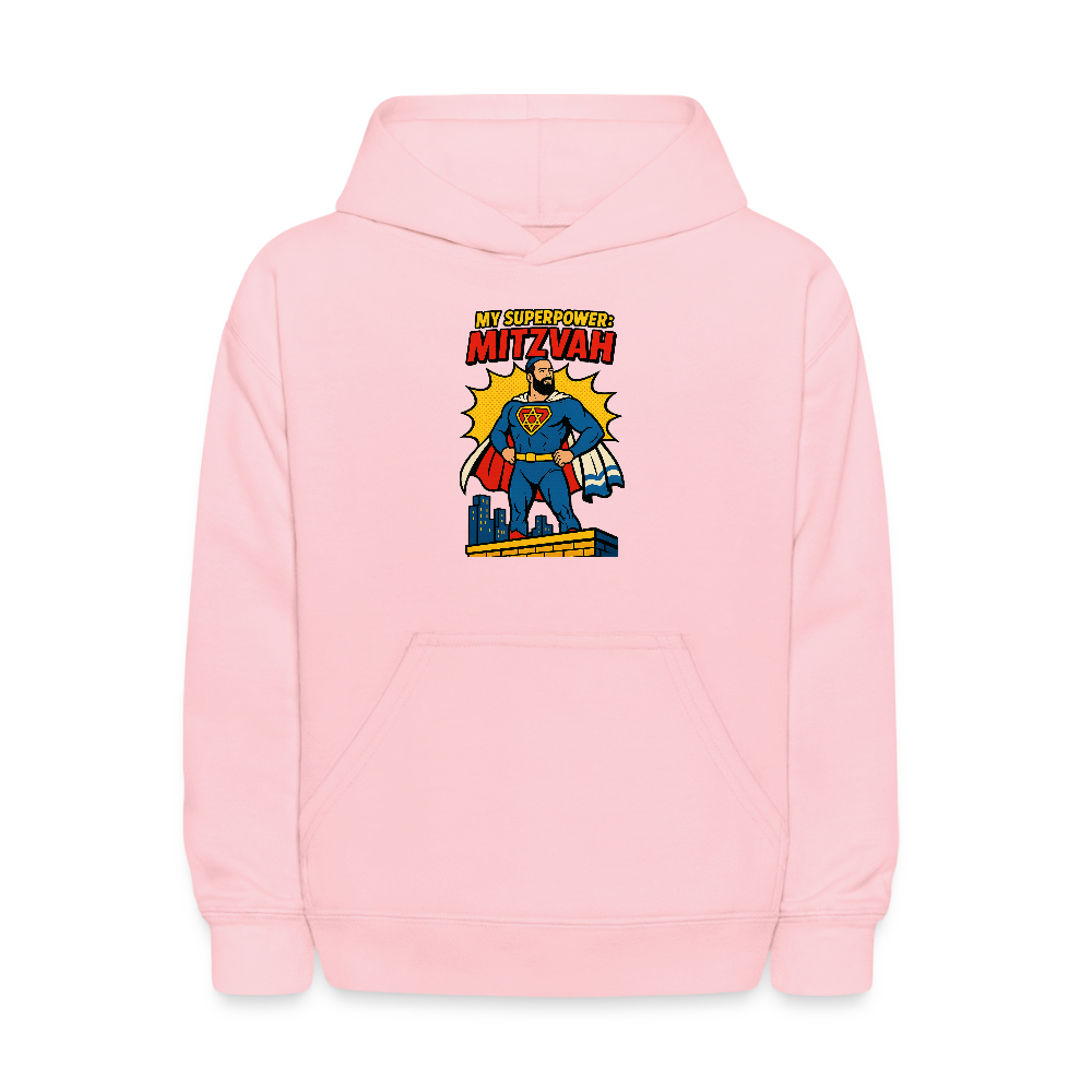 My Superpower: Mitzvah Kids' Hoodie - pink