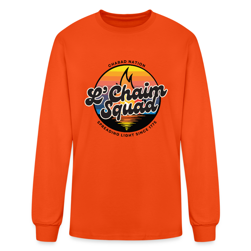 L’Chaim Squad – Spreading Light Men's Long Sleeve T-Shirt - orange