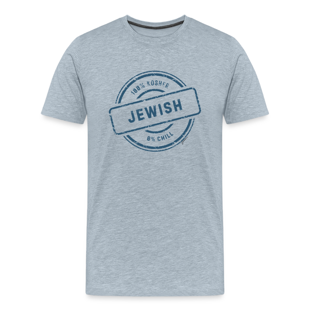 100% Jewish Men's Premium T-Shirt - heather ice blue