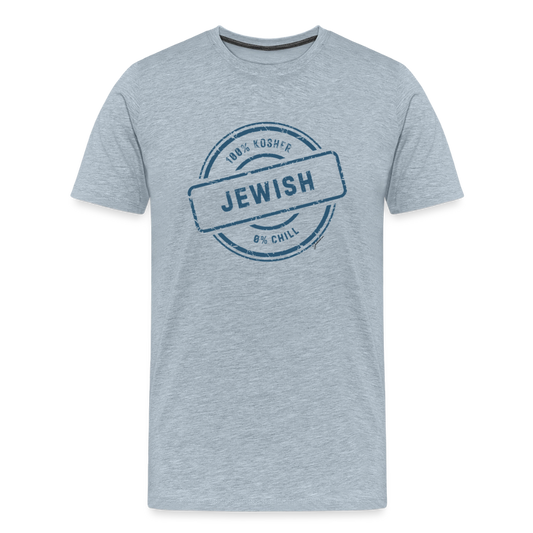 100% Jewish Men's Premium T-Shirt - heather ice blue