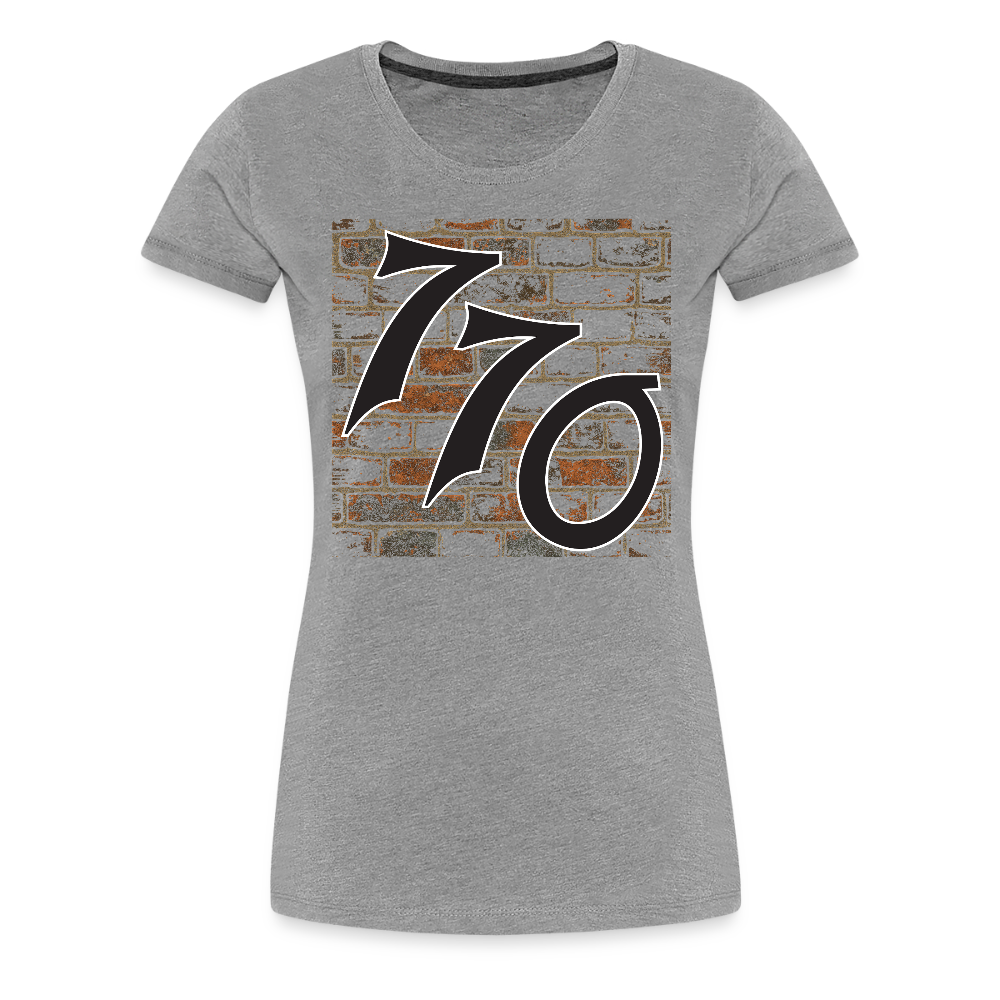770 Brick Wall Women’s Premium T-Shirt - heather gray