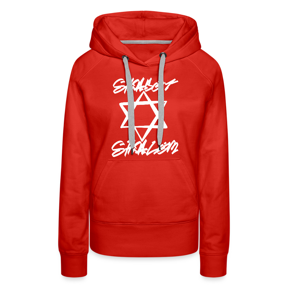 Shabbat Shalom Graffiti Light Star Women’s Premium Hoodie - red