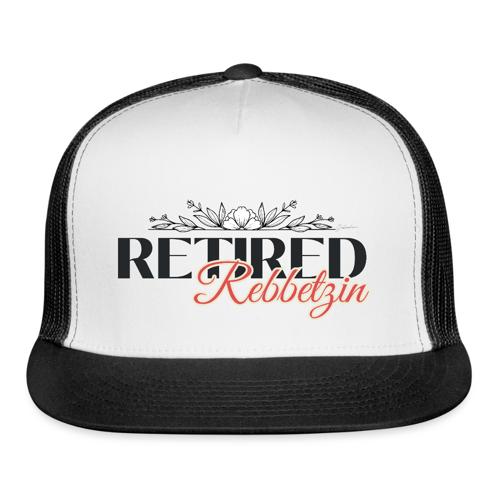 Retired Rabbetzin Trucker Hat - white/black