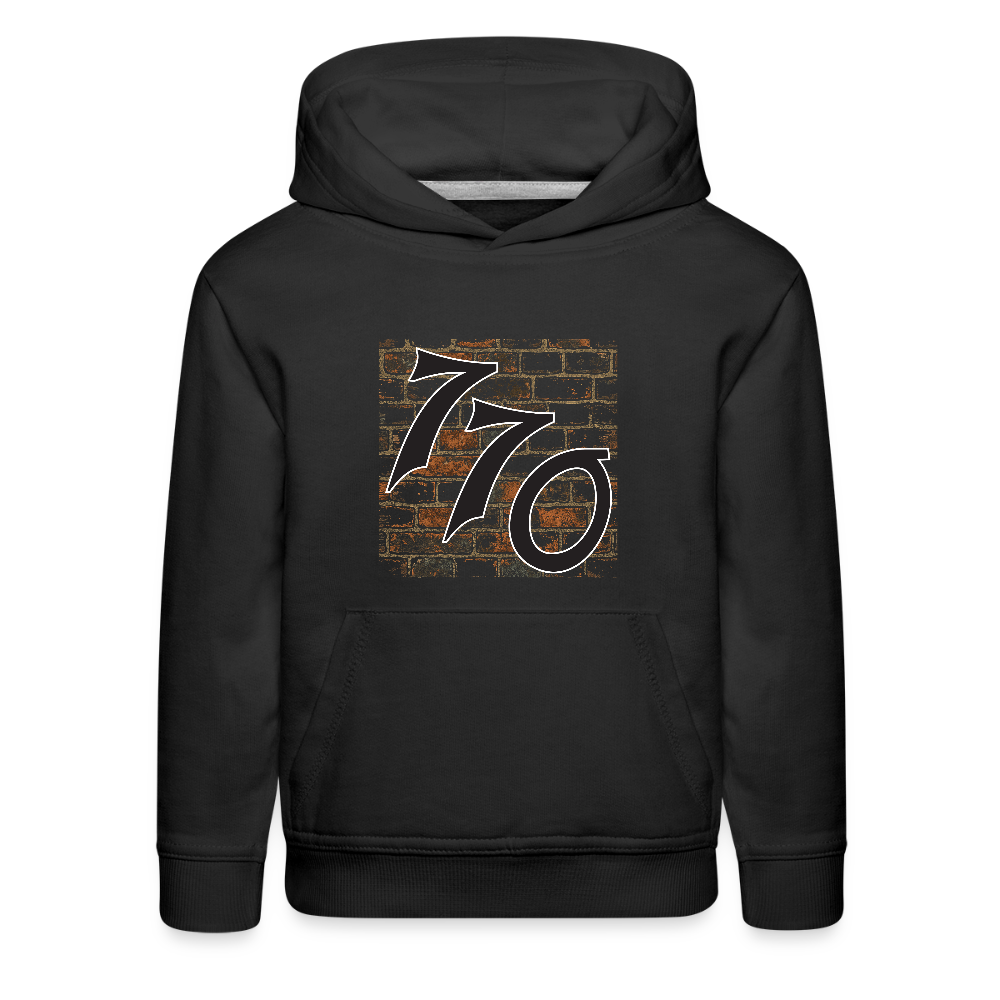 770 Brick Wall Kids‘ Premium Hoodie - black