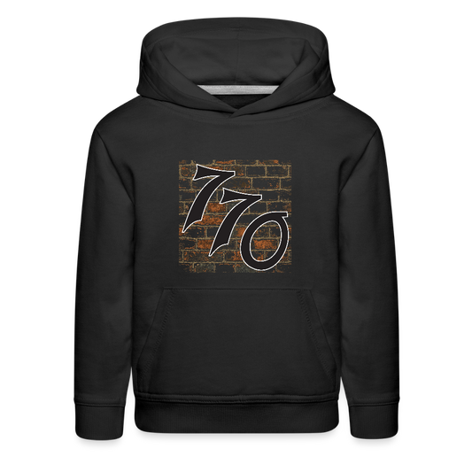 770 Brick Wall Kids‘ Premium Hoodie - black