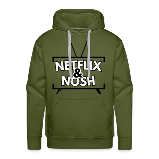 Netflix & Nosh Men’s Premium Hoodie - olive green