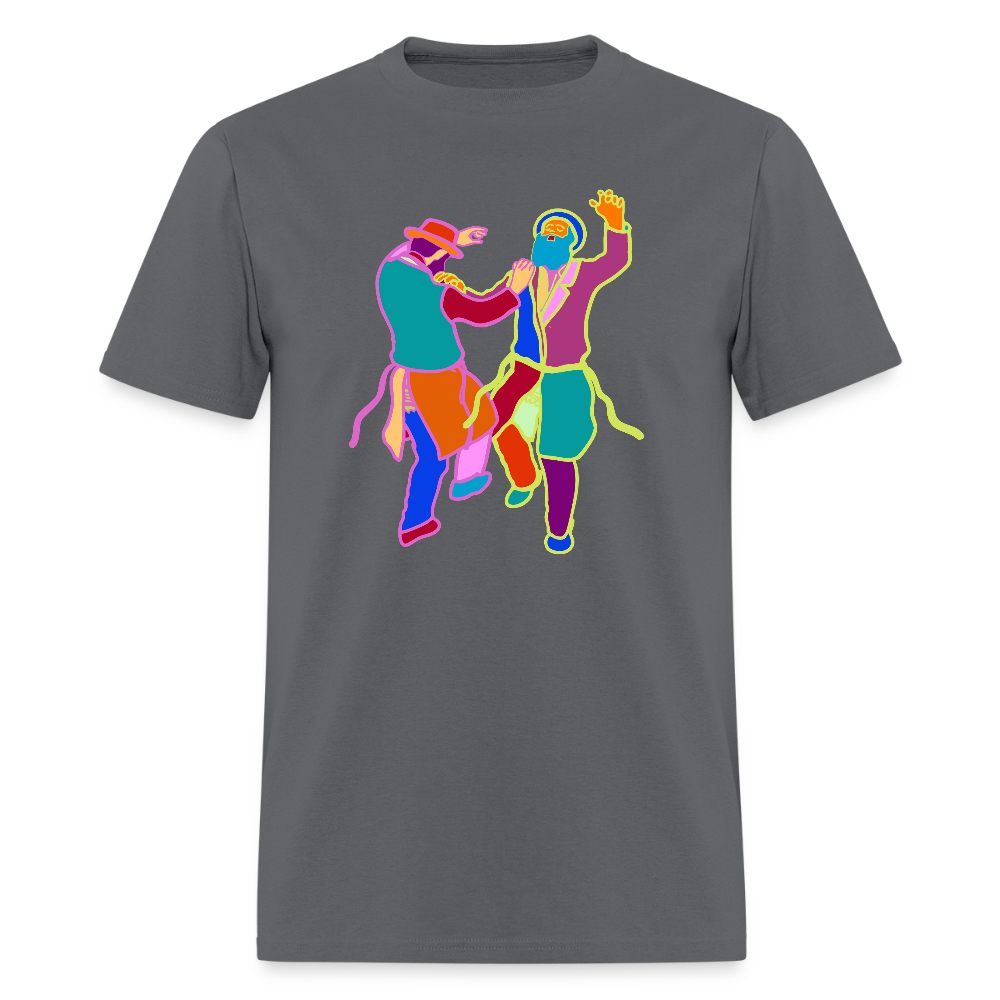 Colorful Dancing Rabbis Men's T-Shirt | GILDAN 5000 - charcoal