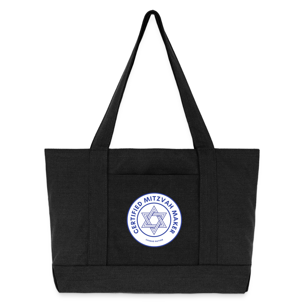 Certified Mitzvah Maker Cotton Pigment Dyed Tote Bag - washed black