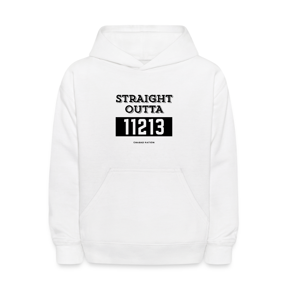 Straight Outta 11213 Kids' Hoodie - white