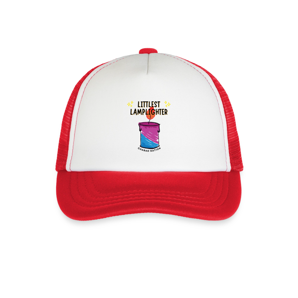 Littlest Lamplighter Kid's Trucker Cap - white/red