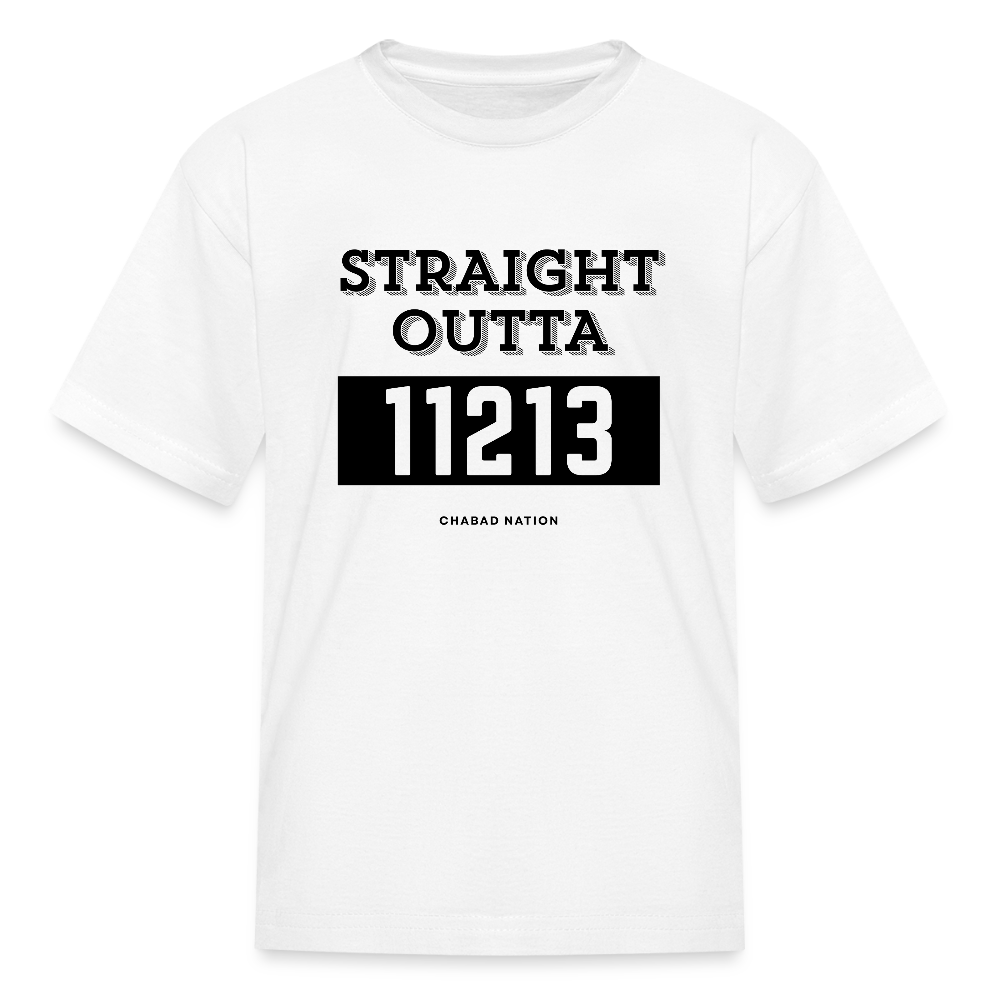 Straight Outta 11213 Kids' T-Shirt - white