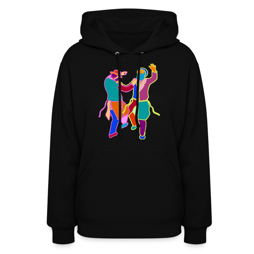 Colorful Dancing Rabbis Women's Hoodie - black