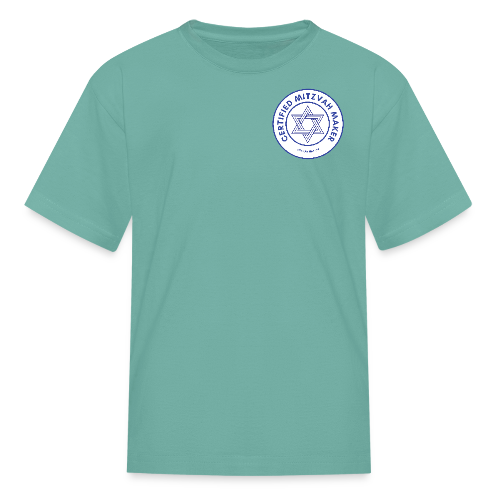 Certified Mitzvah Maker Badge Kids' T-Shirt - aquatic