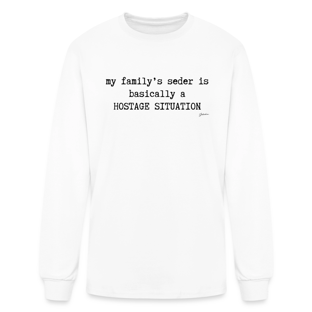 Seder Hostage Men's Long Sleeve T-Shirt - white