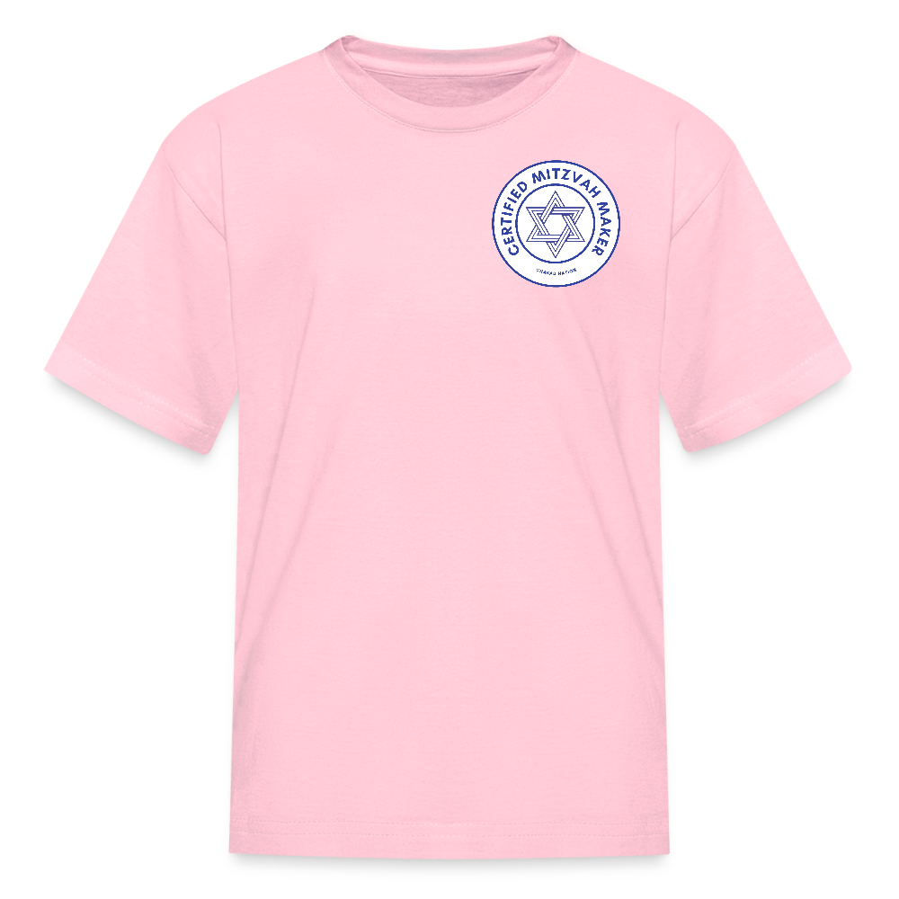 Certified Mitzvah Maker Badge Kids' T-Shirt - pink