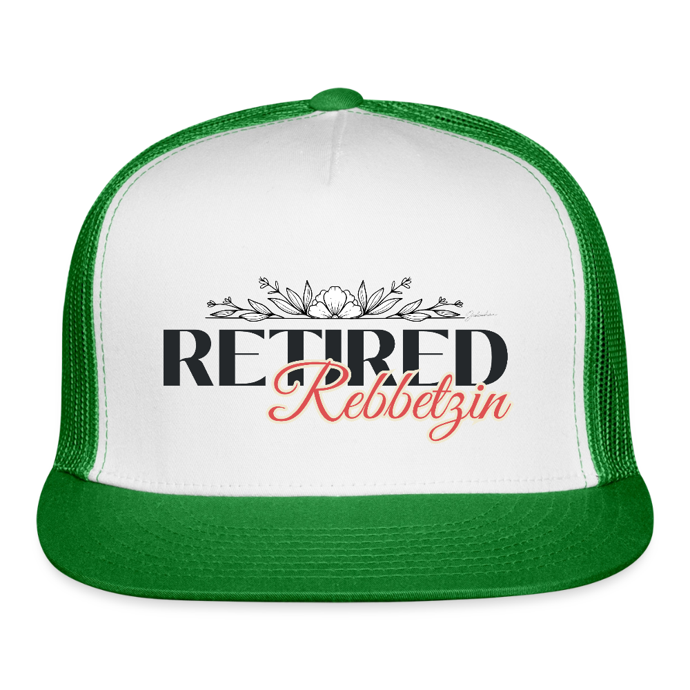 Retired Rabbetzin Trucker Hat - white/kelly green