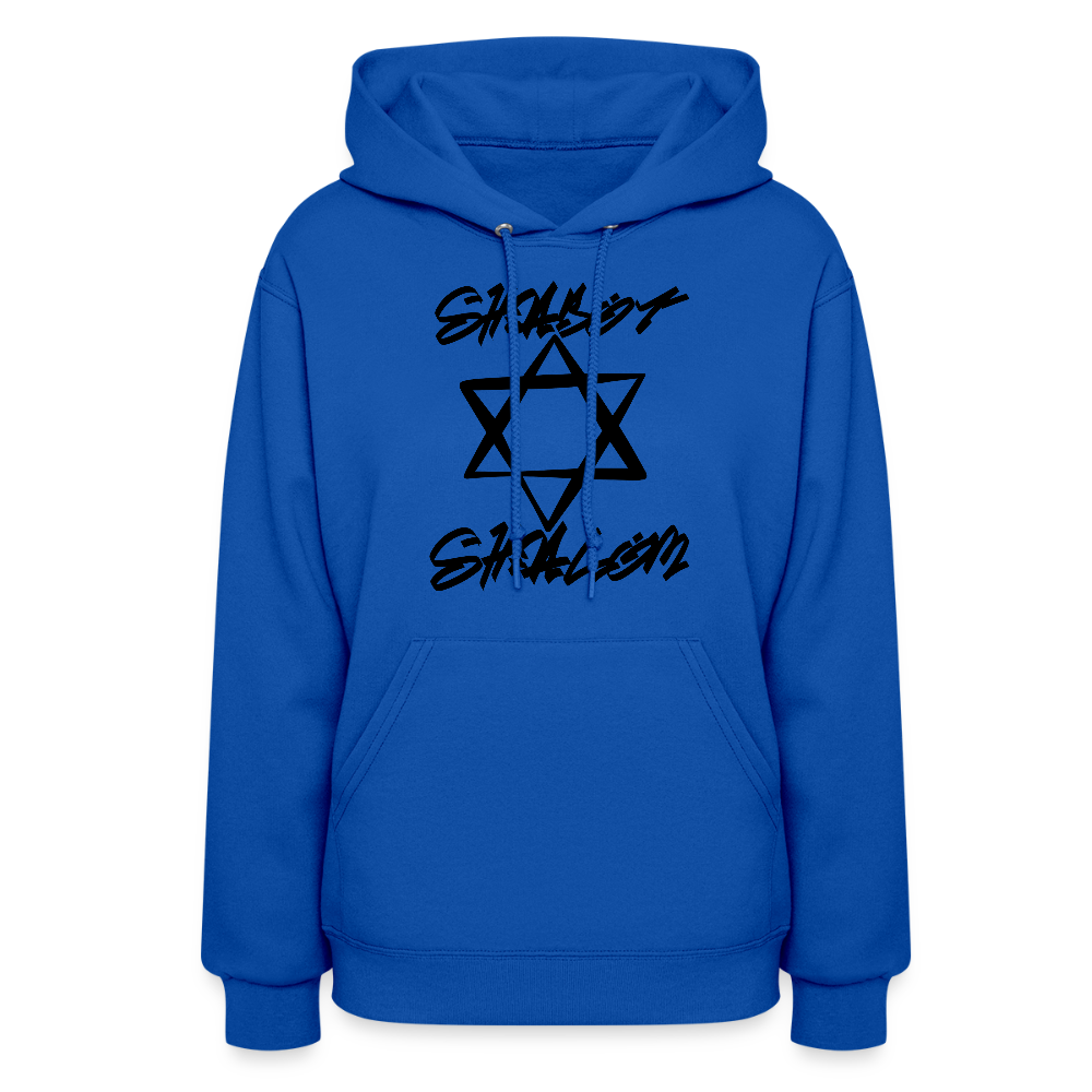 Shabbat Shalom Graffiti Star Women's Hoodie - royal blue