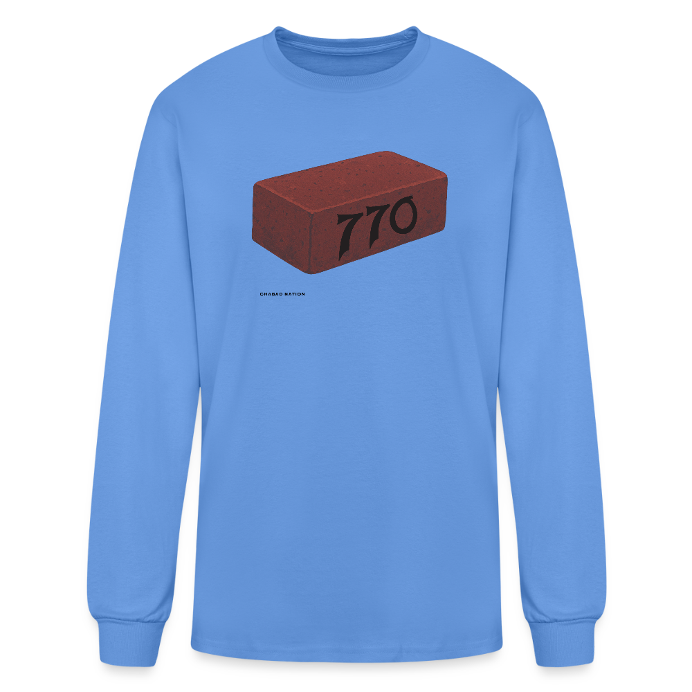 770 Solid Brick Men's Long Sleeve T-Shirt - carolina blue