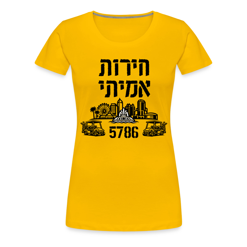 True Freedom 5786 Women’s Premium T-Shirt - sun yellow