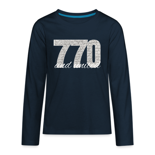 770 And United Light Kids' Premium Long Sleeve T-Shirt - deep navy