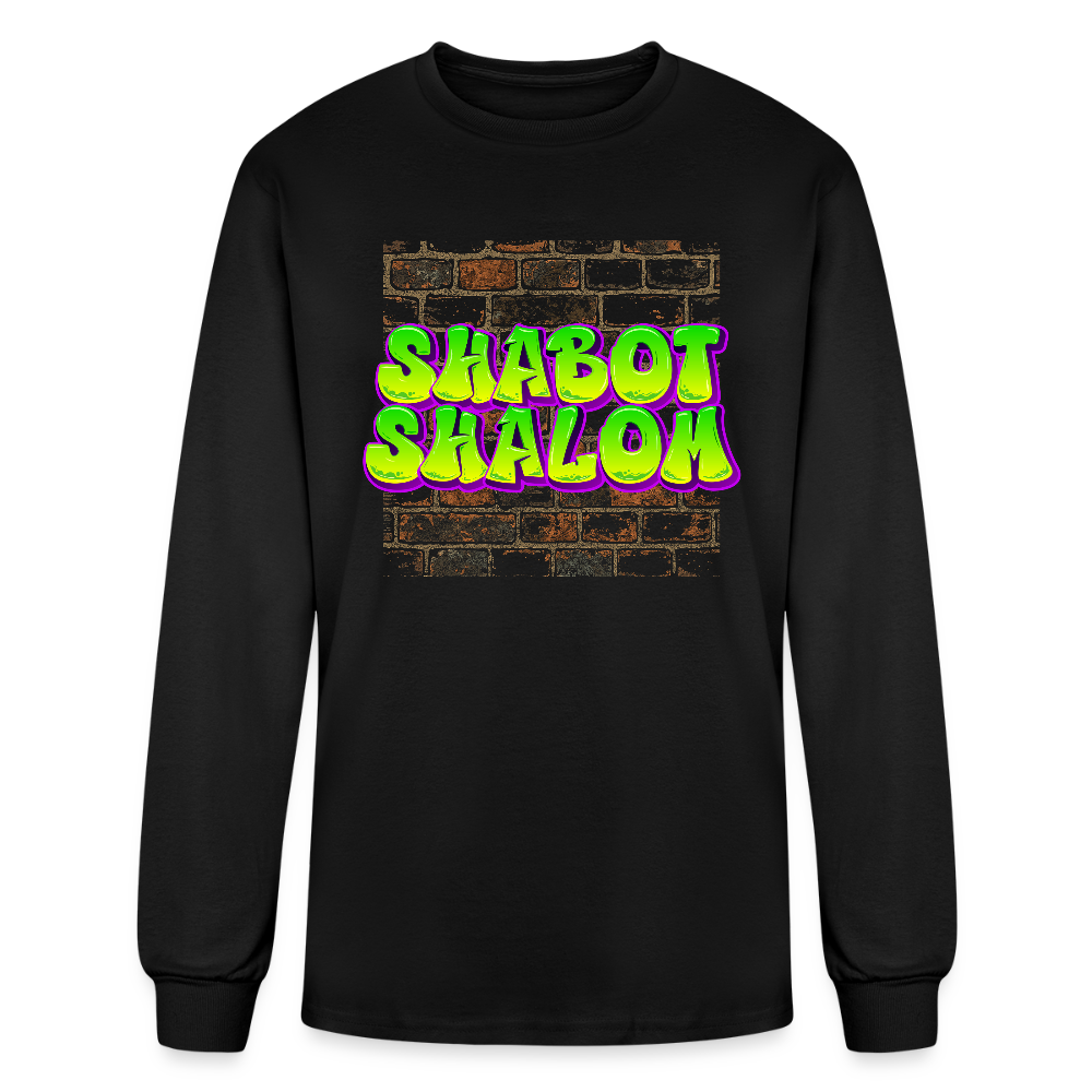 Shabot Shalom Brick 770 Graffiti Men's Long Sleeve T-Shirt - black