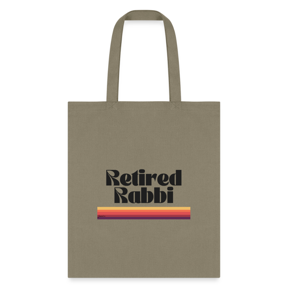 Retired Rabbi vTote Bag - khaki