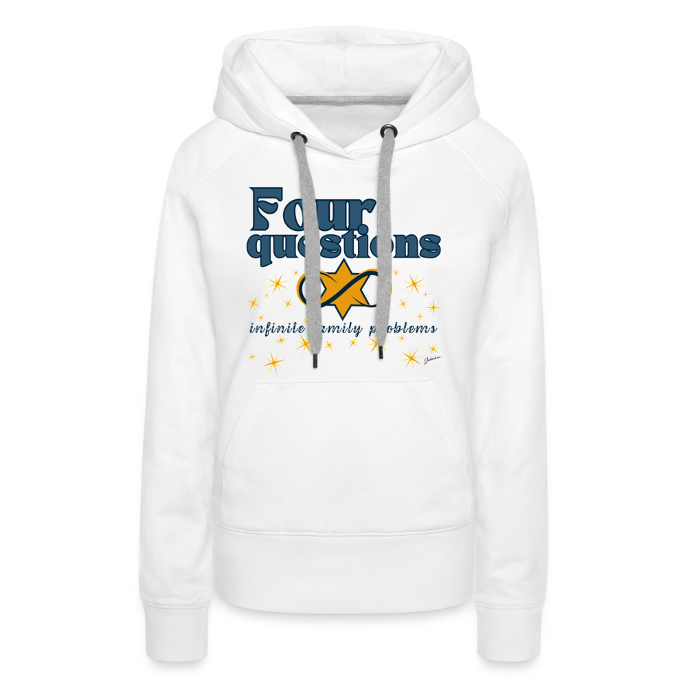 Four Questions Women’s Premium Hoodie - white