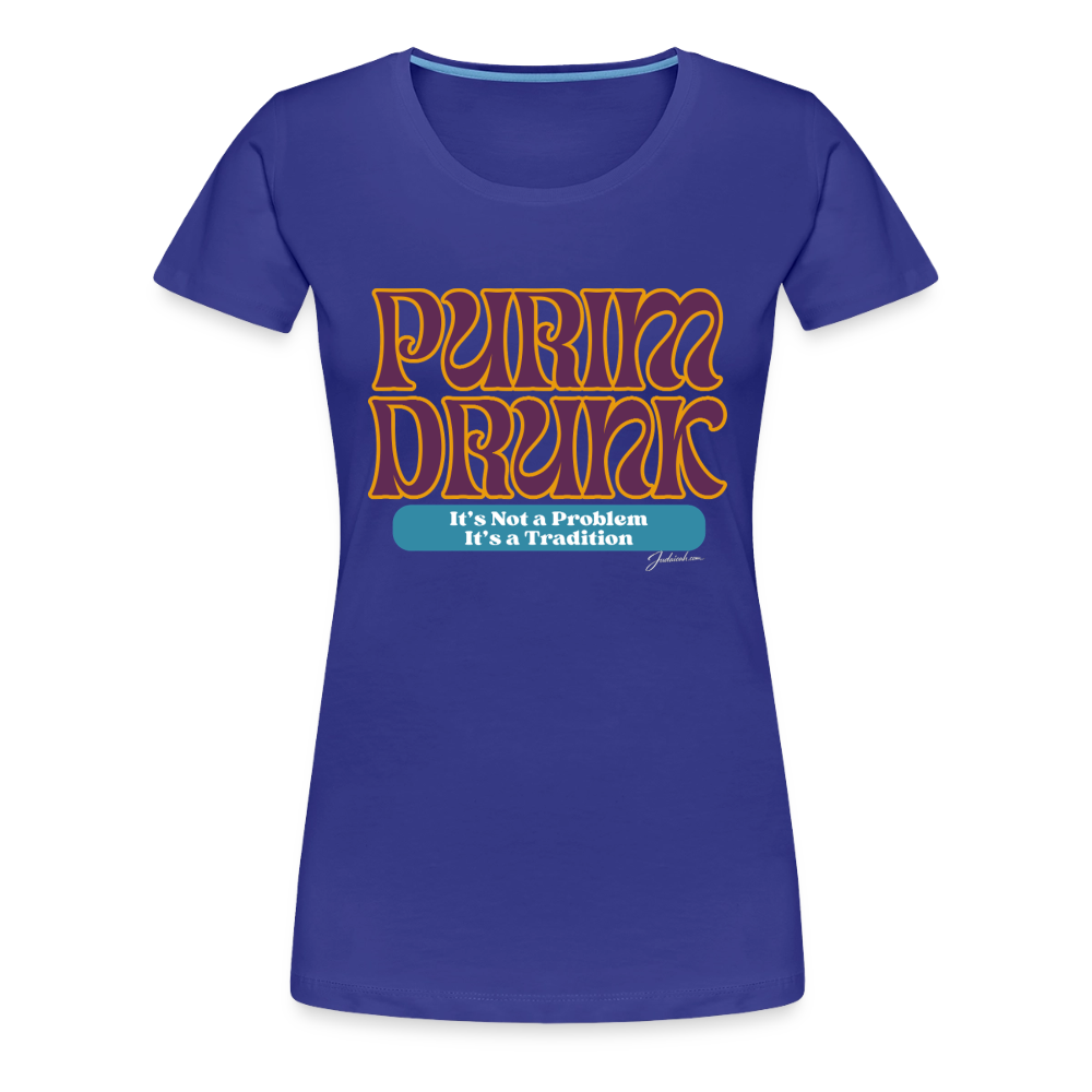 Purim Drunk Women’s Premium T-Shirt - royal blue