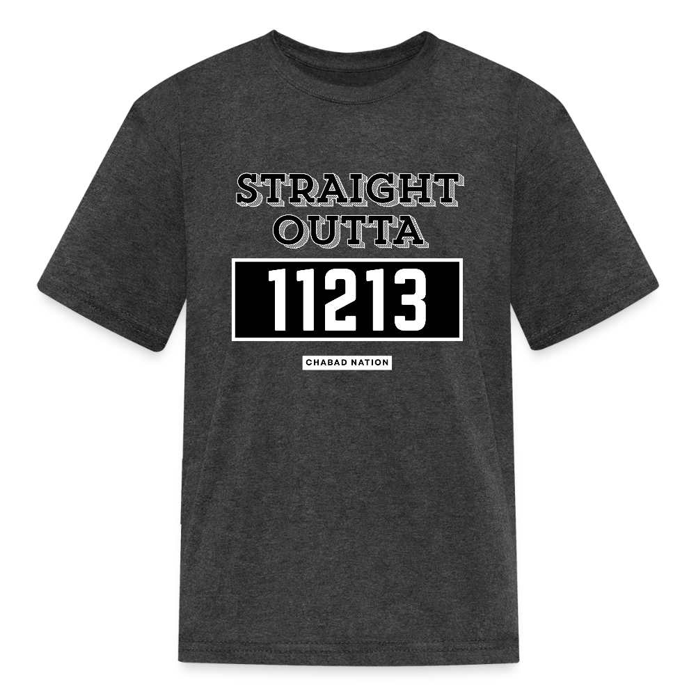 Straight Outta 11213 Kids' T-Shirt - heather black