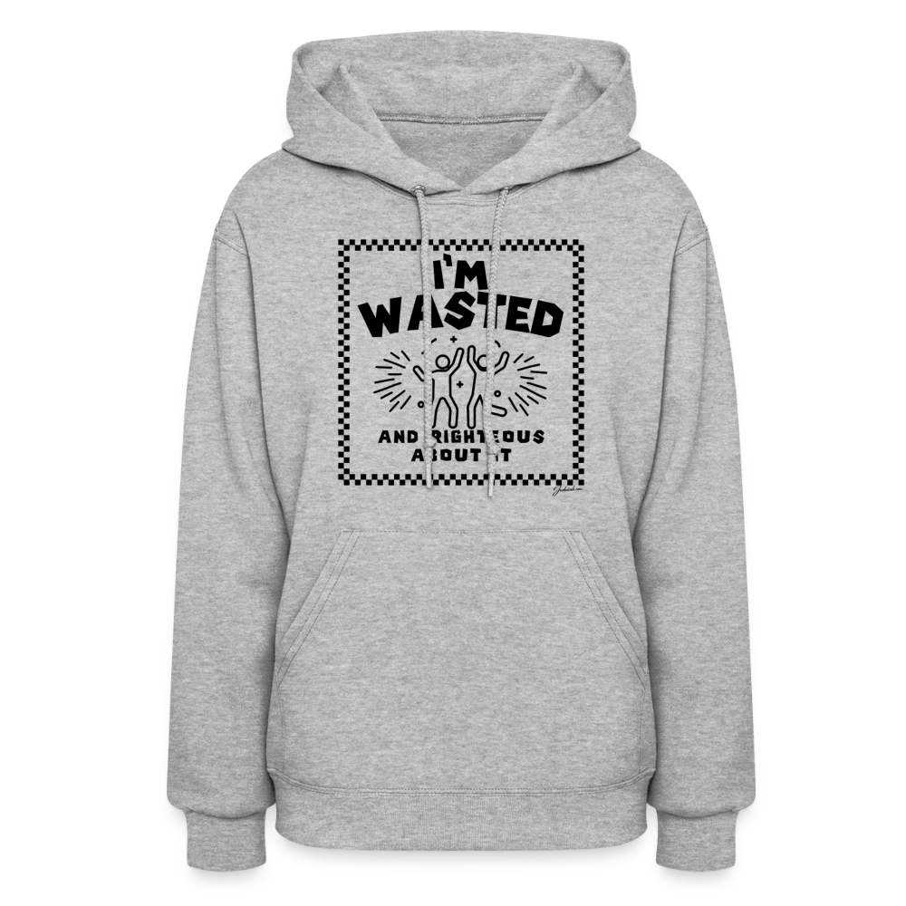 Wasted & Righteous Women's Hoodie - heather gray
