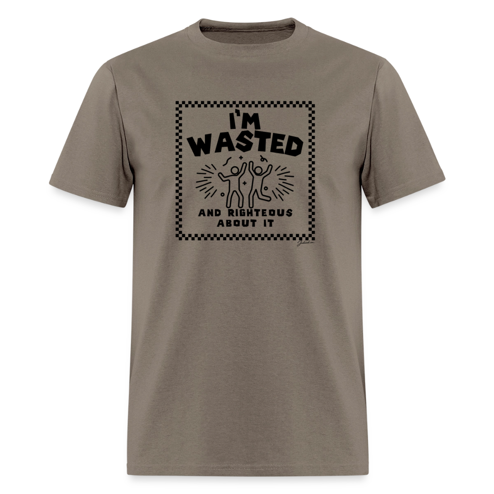 Wasted & Righteous Men's T-Shirt | GILDAN 5000 - safari