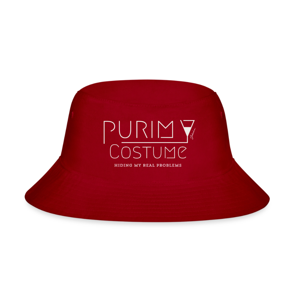 Purim Costume Bucket Hat - red