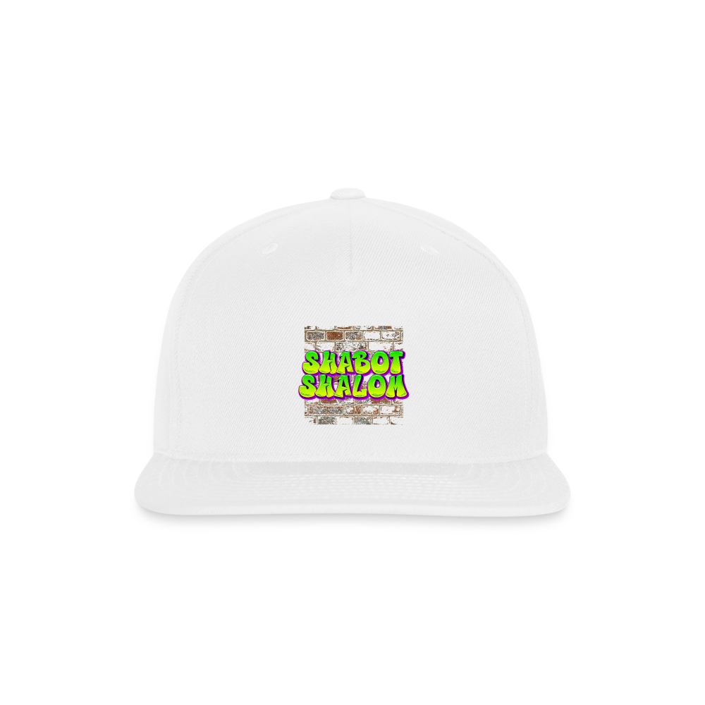 Shabot Shalom Brick 770 Graffiti Snapback Baseball Cap - white