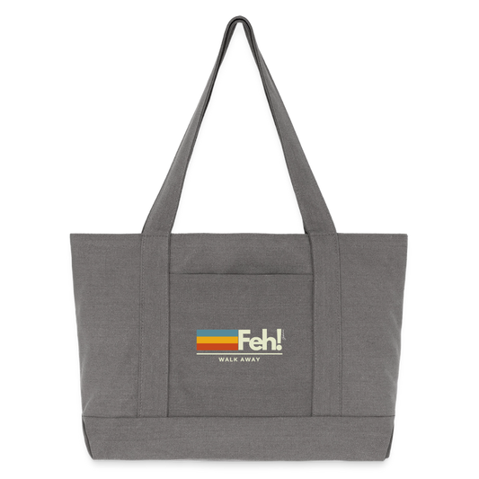 Feh! Cotton Pigment Dyed Tote Bag - charcoal grey