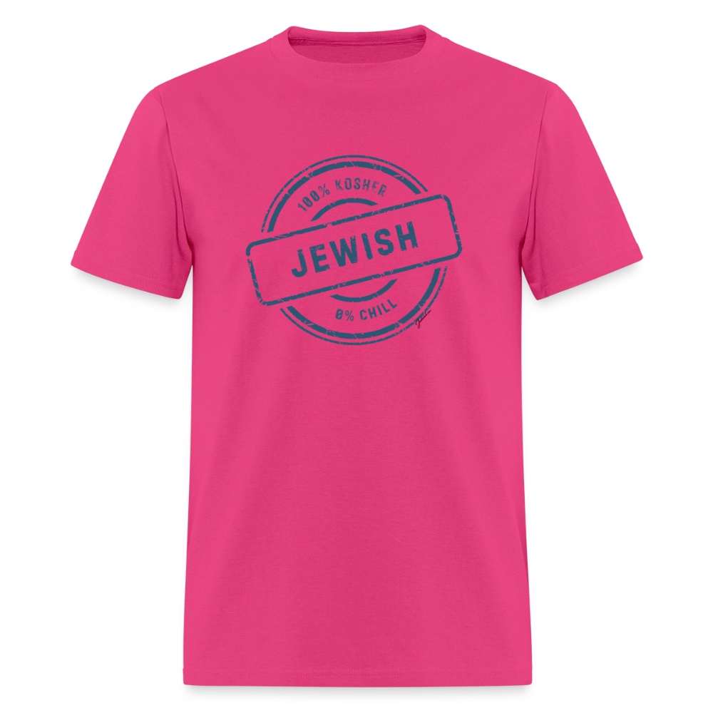 100% Jewish Men's T-Shirt | GILDAN 5000 - fuchsia
