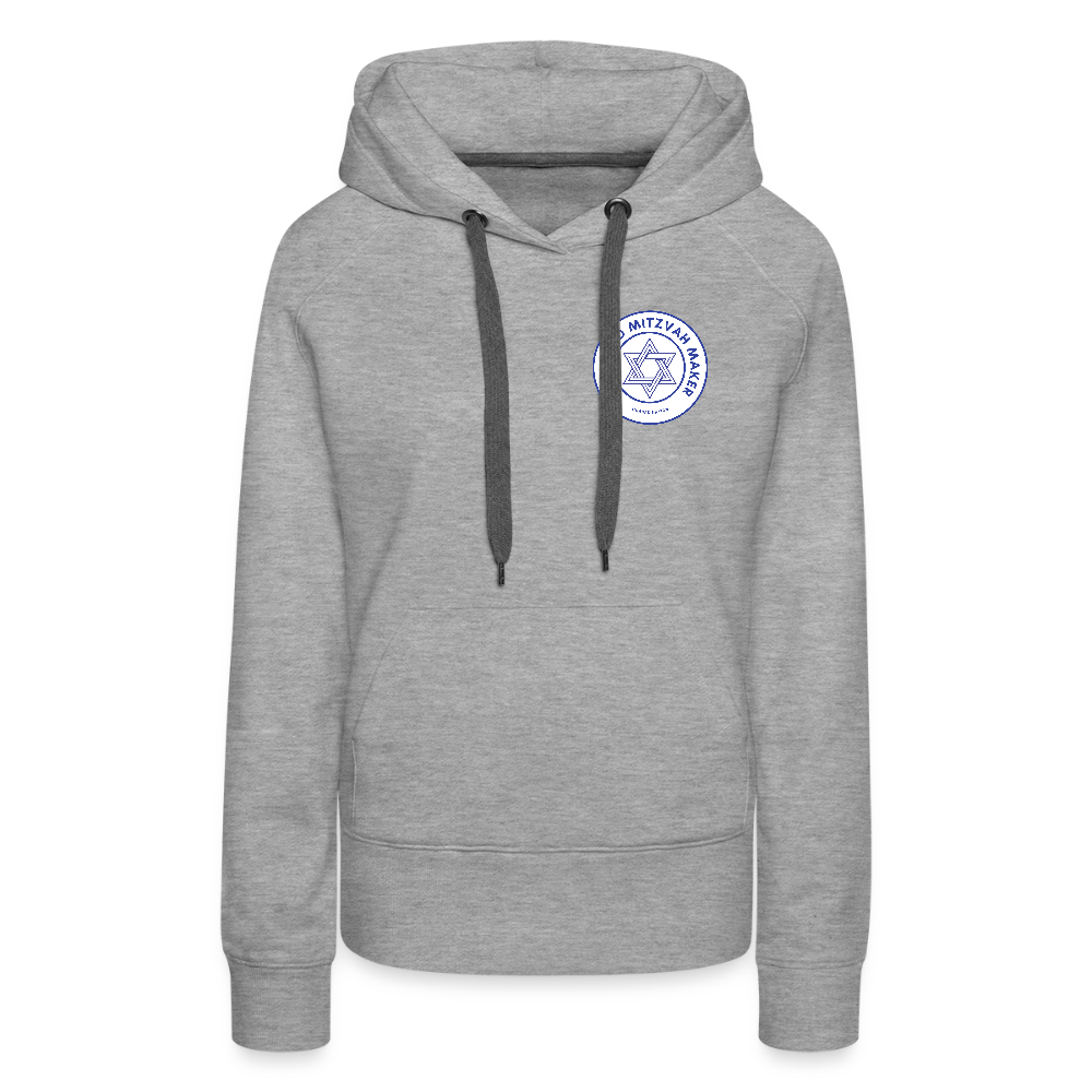 Certified Mitzvah Maker Badge Women’s Premium Hoodie - heather grey