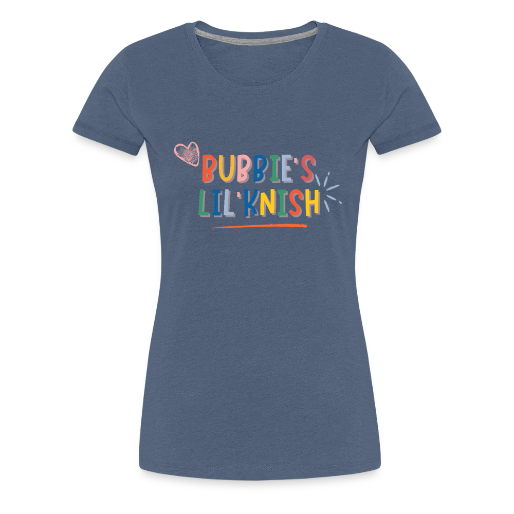 Bubbie's Lil' Knish Women’s Premium T-Shirt - heather blue